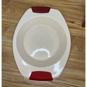 KitchenAid Stoneware Deep Dish Pie 9” Baker Removable Silicone Grip